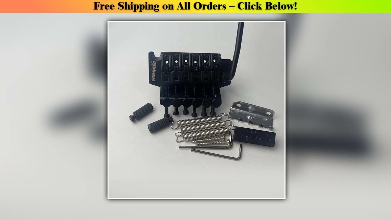 Wilkinson WODL1  6-String Electric Guitar Double Locking Tremolo System Bridge 42mm R2 Nut Black