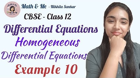 Class12 Example 10 DIFFERENTIAL EQUATIONS General& Particular solns #free #cbse #online #education