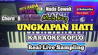 UNGKAPAN HATI NADA COWOK KARAOKE KOPLO | REAL LIVE SAMPLING KORG PA700