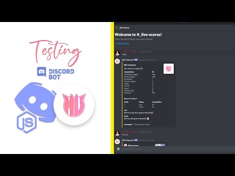 Discord.js | Testing my first bot MU Livescore