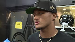 Saints CB Alontae Taylor on taking over as slot corner after Saints cut Bradley Roby, Aug. 29, 2023