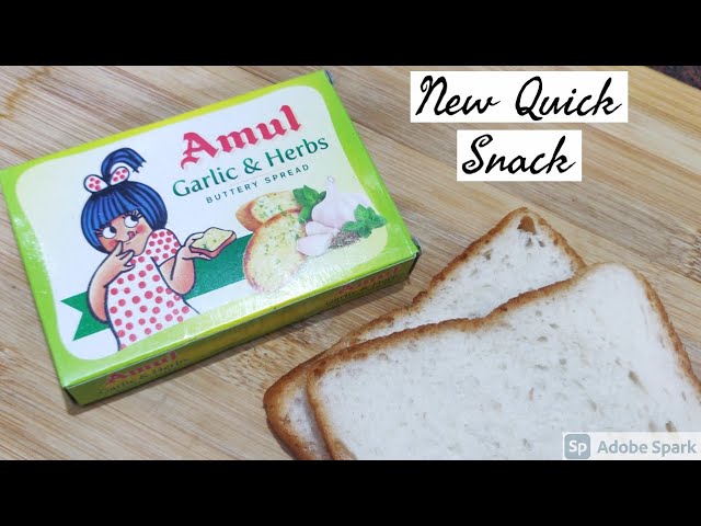 Amul Garlic Butter और Bread स बन ए Crispy Tasty New Snack म नट म Amul Garlic And Herbs Butter Youtube