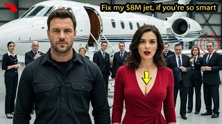 CEO Dared a Single Dad Cafeteria Worker to Fix an $8M Jet — His Reveal Ended Her Empire