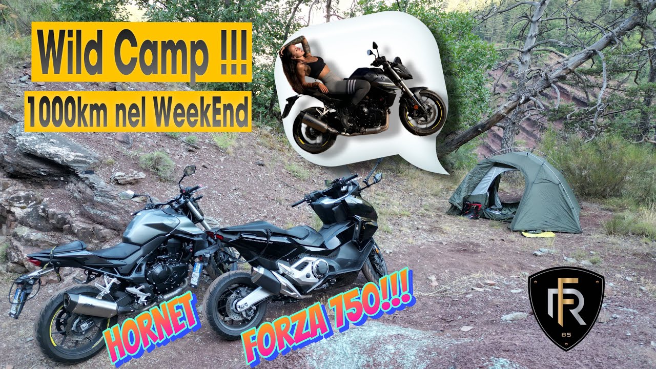 1000 km nel week end con Honda Forza 750 e Hornet (camping wild)