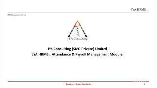 JYA HRMS... Attendance & Payroll Module - video
