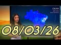 PREVISÃO DO TEMPO- DOMINGO 08/03/26