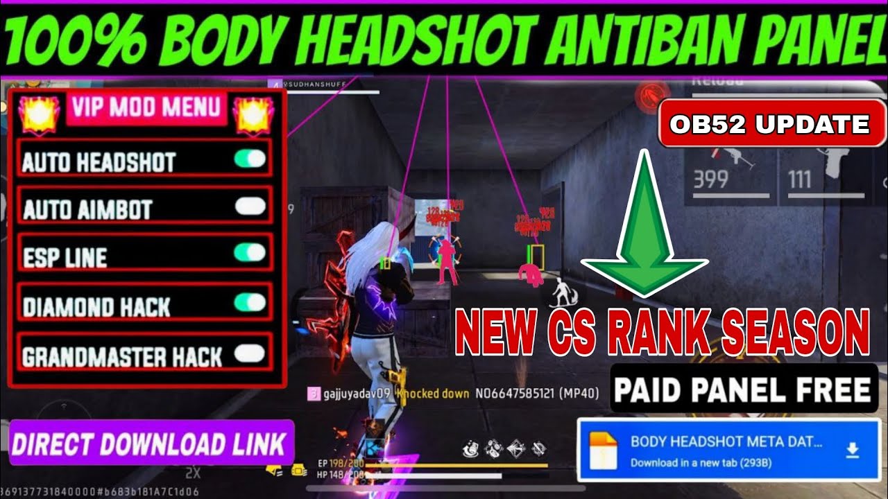 Free Fire Panel Mobile 🔥 FF Antiban Panel OB52 | Free Fire Hack New 😈 FF Injector 2026 | FF Panel