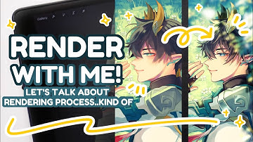 Render An lllustration with Me! | Rendering Process✨