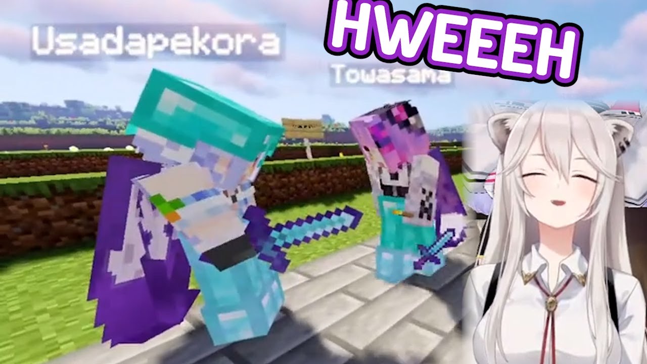 Weird noisy Towa gets trolled by Pekora and Botan in Minecraft