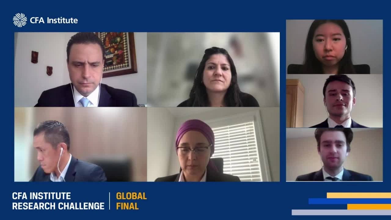 University of Waterloo - 2021 CFA Institute Research Challenge Global Finals