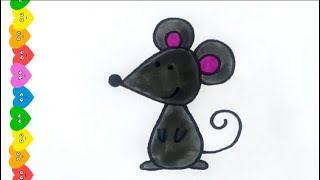 ÇOK KOLAY FARE ÇİZİMİ - KOLAY HAYVAN ÇİZİMLERİ - HOW TO DRAW A MOUSE VERY EASY?