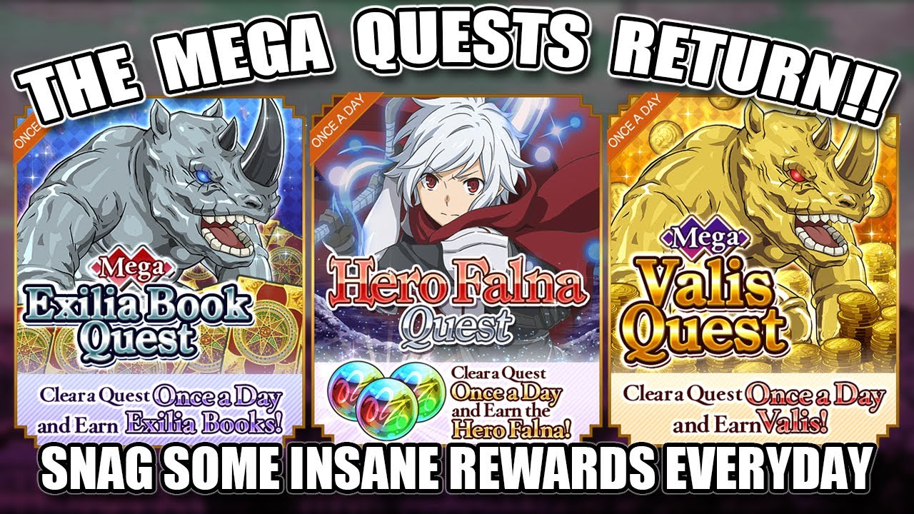 MEGA QUESTS RETURN FOR A SHORT TIME!! Get crazy rewards for zero