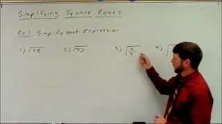 Simplifying Square Roots