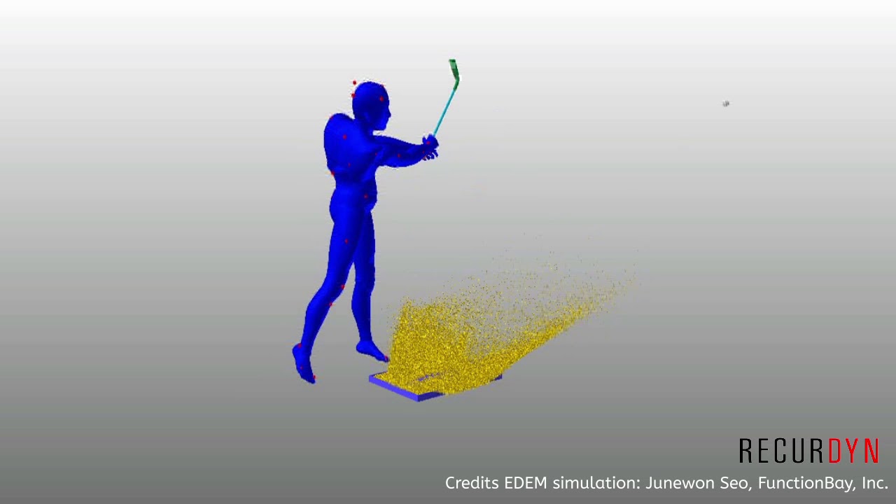 BIOMOTION VariBody x RecurDyn x EDEM: Golfswing