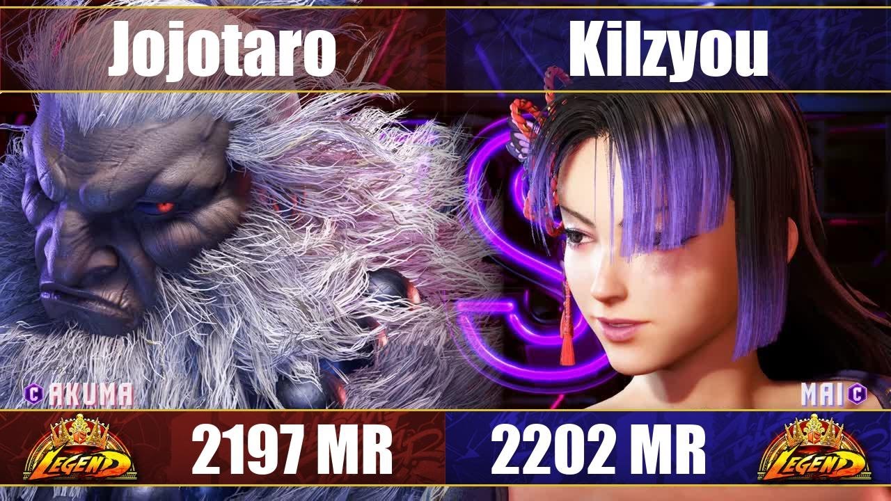 【スト6】ジョジョ太郎 vs Kilzyou (豪鬼 vs 不知火舞) SF6 Jojotaro vs Kilzyou (Akuma vs Mai)