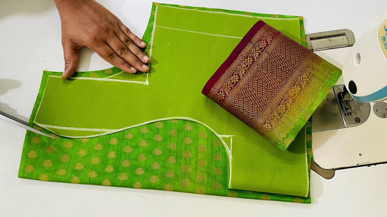 Paithani Saree Blouse Design Cutting & stitching Blouse Back Neck Design | Silk Saree Blouse Design