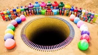 Download Lagu EXPERIMENT: Giant Balloons from Toothpaste Eruption with Cola, Fanta vs Mentos in big Underground MP3