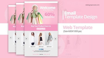 Professional Email Newsletter Template Design | Adobe Photoshop Cc