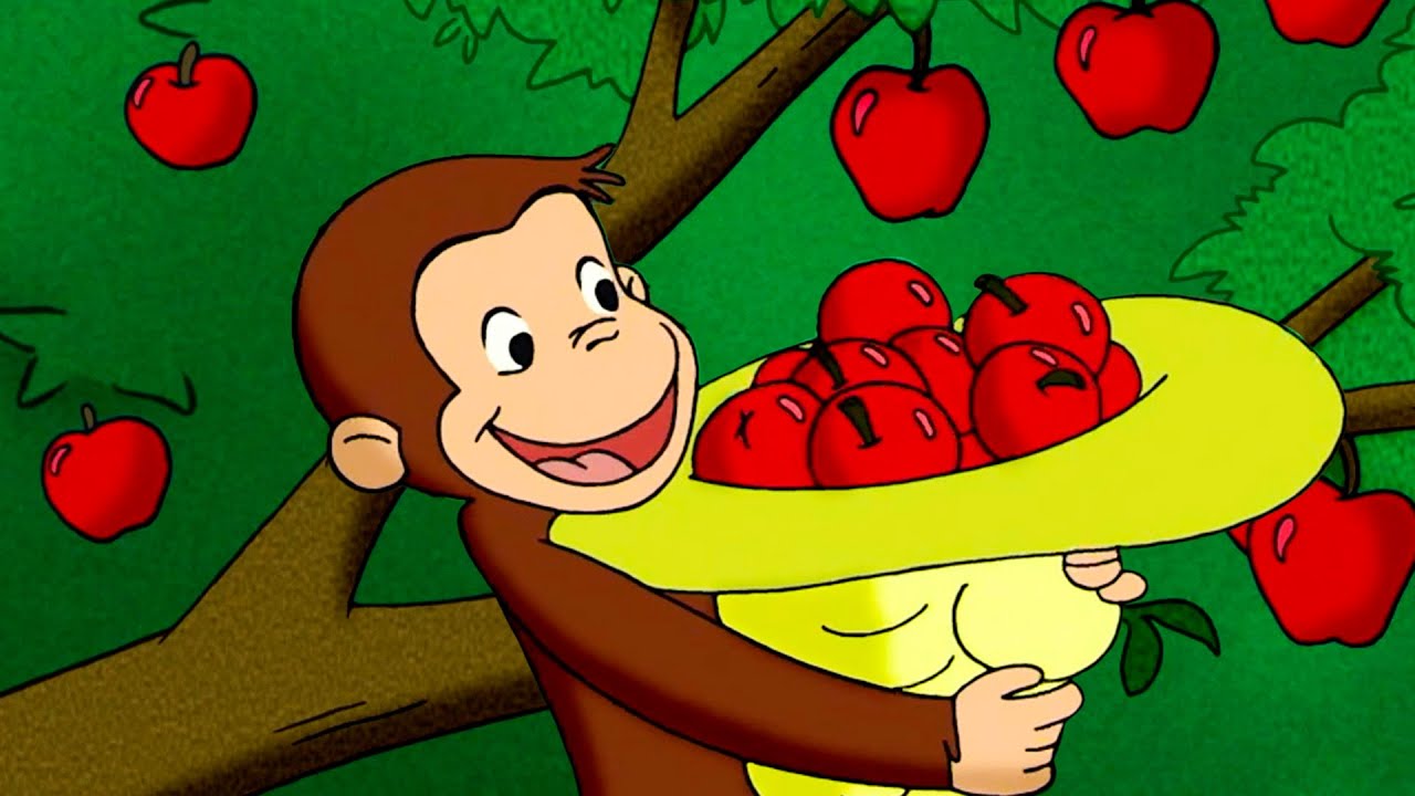 Nicke plockar äpplen | Nicke Nyfiken | Tecknad Film för Barn