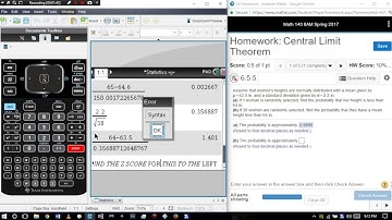 Statistics - How to Use Central Limit Theorem in  Statcrunch
