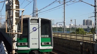 서울 전철 2호선 강변역 외선순환 282편성