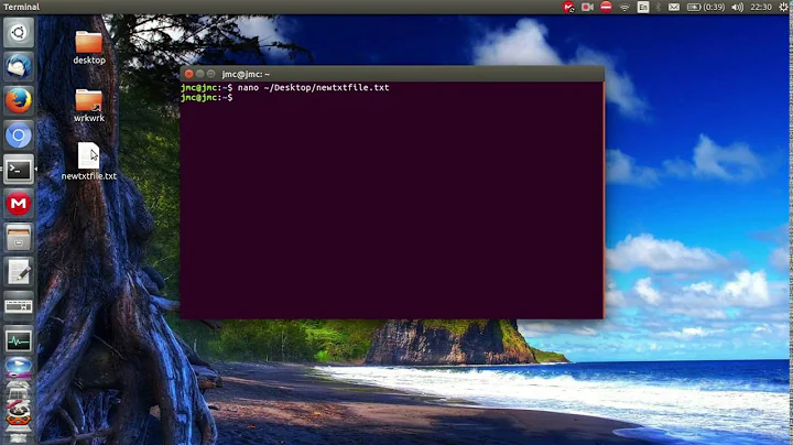 How To create a text file on your Desktop from the Terminal - Ubuntu 16.04