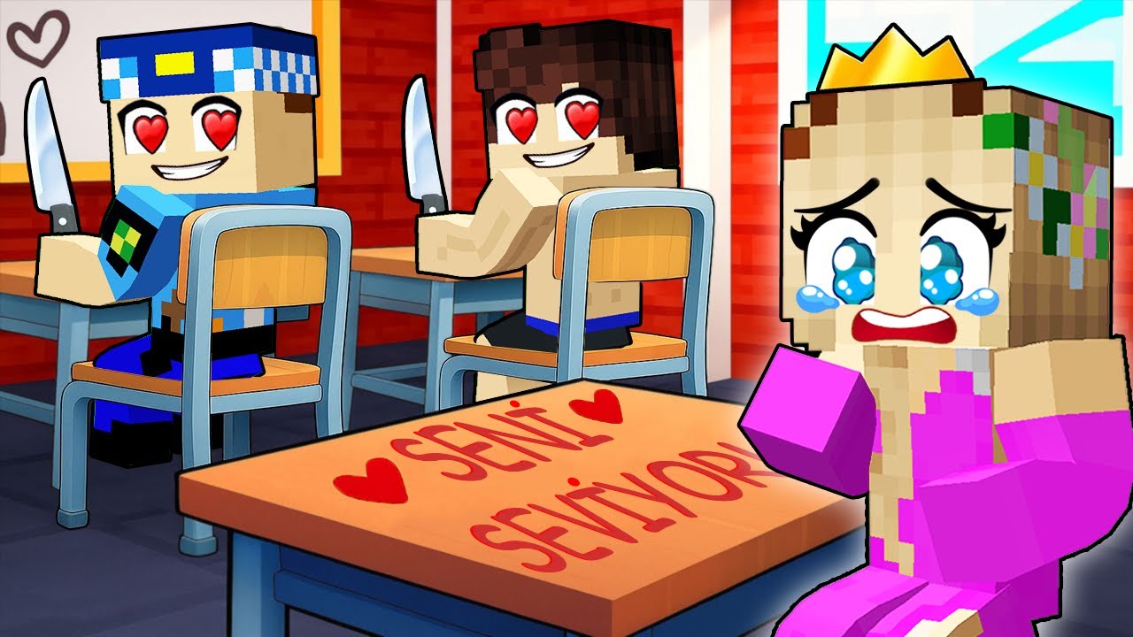 BÜTÜN ERKEK HAYRANLARIMIN OKULUNDA TEK KRALİÇE OLDUM! 😱 - Minecraft