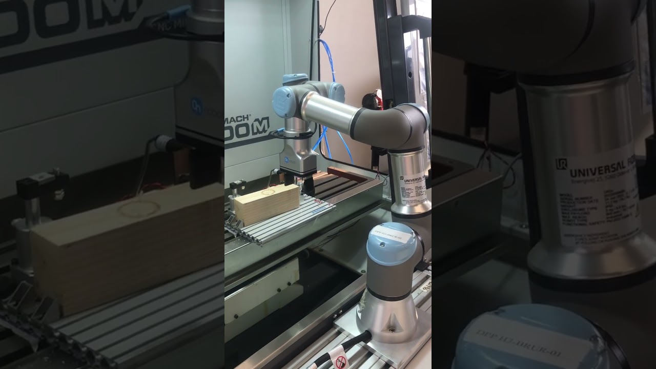 Sistema automatizado CNC Tormach 1100M, FLuidSIM, PLCSIM advanced, PLC 1200 y Robot UR3e