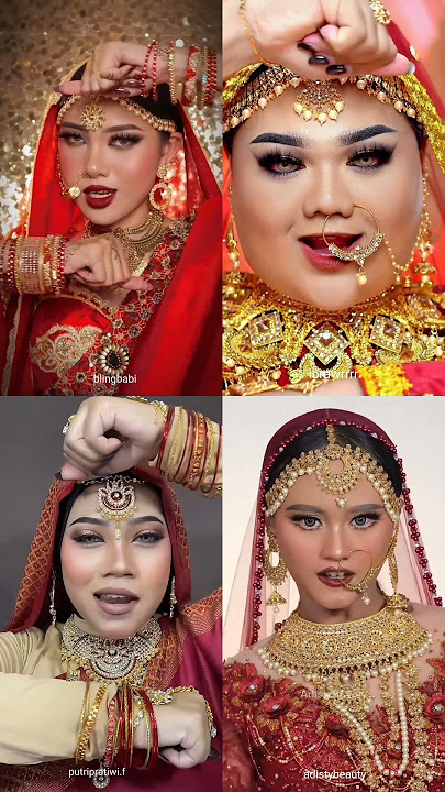 Indian makeup 💄 who did best ??? #makeup #indian #tiktok #yoytubeshorts