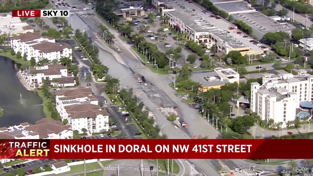 Doral police shut down Northwest 41st Street after water main break ...