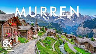 Mürren Switzerland 8K HDR | Jungfrau Peaks, Alpine Views & Peaceful Village