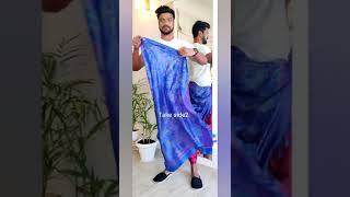 How to Drape Dhoti With 2 fabrics/Duppattas/stole.