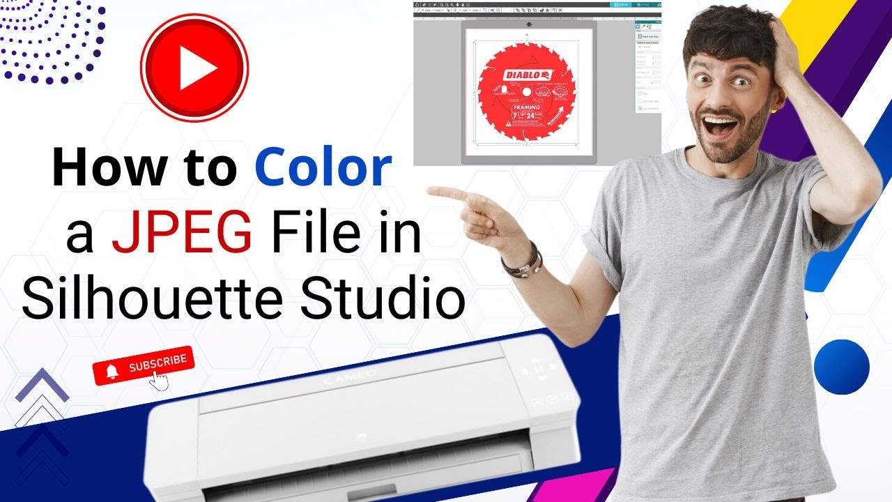 How to Color a JPEG File in Silhouette Studio? | Manny Maker - YouTube