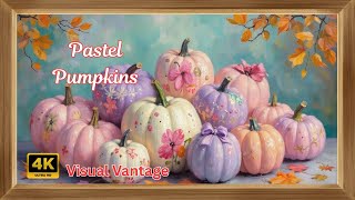 Halloween Pastel Pumpkin Decor | Cozy Autumn Charm in 4K | Frame TV Art | Visual Vantage screenshot 5