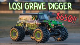 LOSI LMT 4x4 Grave Digger Unboxing & First Bash - Is It Worth $650??