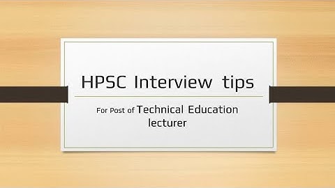 Hpsc Interview Preparation for lecturer in Technical Education #2022 #polytechnic #hpsc #lecturer