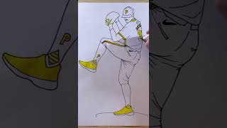 Drawing Baseball Player Pitching