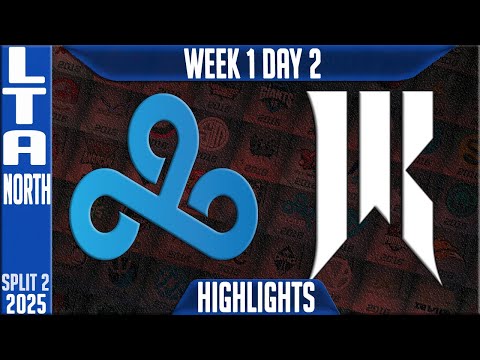 C9 vs SR Highlights | LCS W1D2 Split 2 2025 | Cloud9 vs Shopify Rebellion