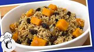 Spiced Winter Squash Pilaf with Raisins | Rice Cooker Recipe