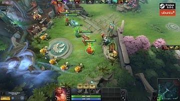 Native Steam Linux | Dota 2 | GTX 1650 | Ubuntu 19.10 | Playable | 80 - 120 fps | gameplay