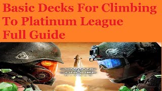 Discussing Basic Decks In Command And Conquer Rivals For Climbing Towards Platinum League Full Guide