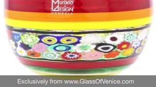 Murano Glass Bowl - Millefiori | www.GlassOfVenice.com
