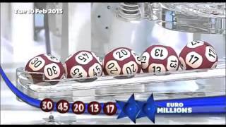 2015 02 10 Euro Millions Number and draw results