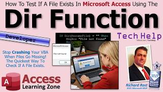 How To Test If A File Exists In Microsoft Access Vba Using The Dir Function