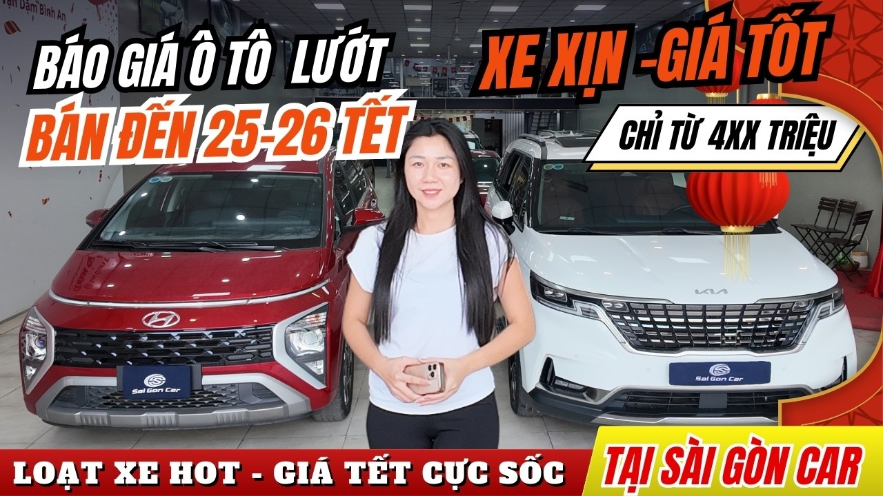 Cập Nhật Gía Ô TÔ Lướt TP.HCM Sát Tết Bính Ngọ 2026 | Loạt Xe Đẹp Gía Tốt Chỉ Từ 4xx Tại Sài Gòn Car