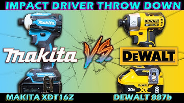 Best Impact Driver TOOL TEST RAW - DeWALT (DCF887) VS MAKITA (XDT16)