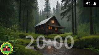 Famous 20 Minute Countdown Timer with Gentle Rain and Alarm Profile