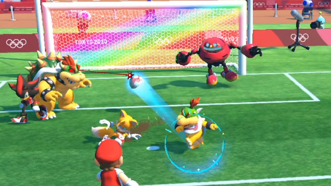 Mario and Sonic at the Tokyo 2020 Olympic Games Football Team Bowser Jr Defeat Team Amy