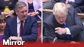 'Get rid of the lot of them!' Keir Starmer and Boris Johnson clash at PMQs