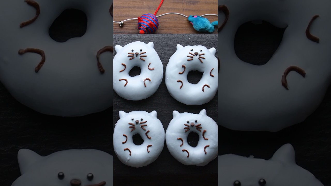Purr-fectly cute cat donuts 